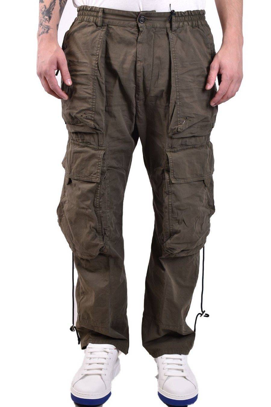 DSQUARED2  Pantaloni Verdi Elasticizzati da Uomo DSQUARED2 Shopping Online