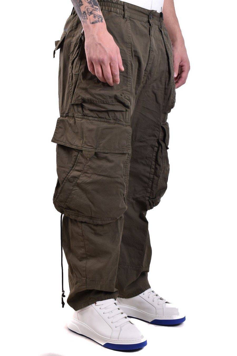 DSQUARED2  Pantaloni Verdi Elasticizzati da Uomo DSQUARED2 Shopping Online