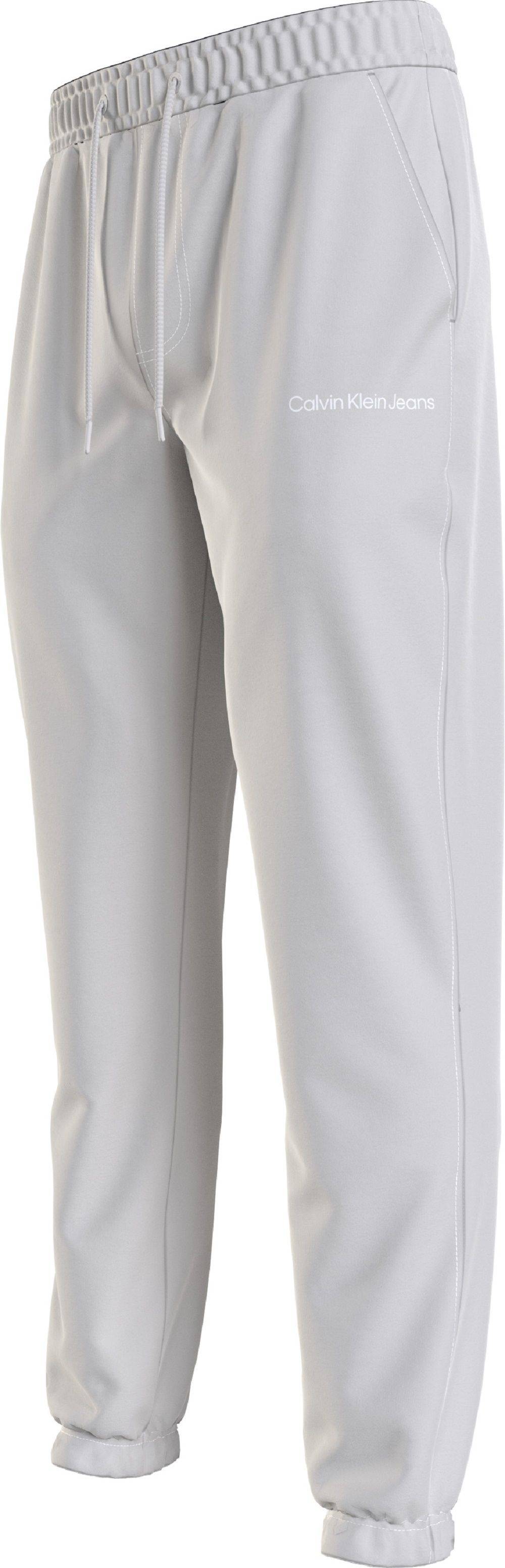 CALVIN KLEIN  Pantaloni Uomo Grigi in Cotone Calvin Klein Prezzo Ridotto