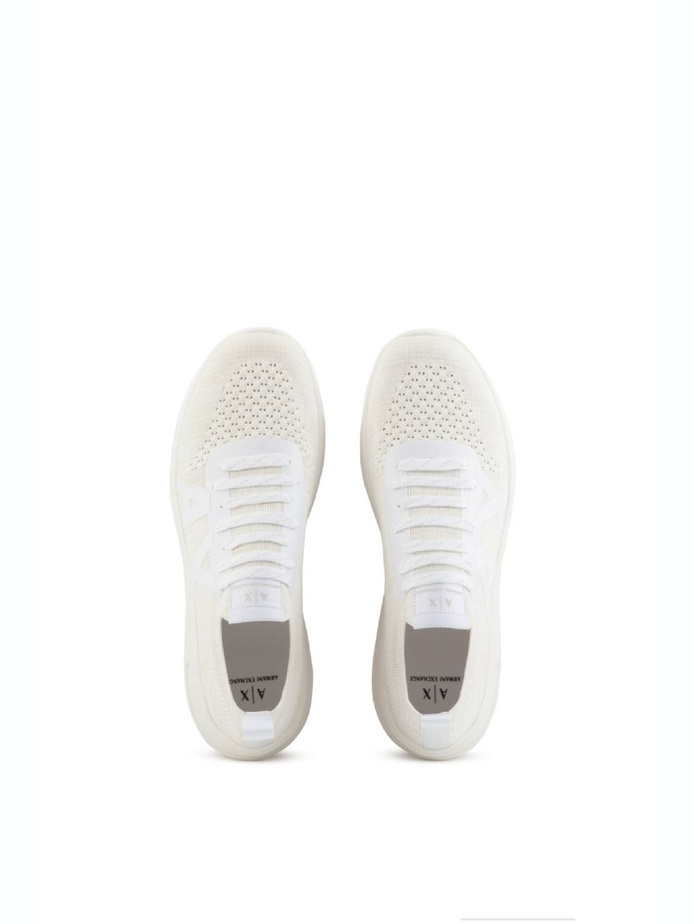 ARMANI EXCHANGE  Sneakers Bianche in Pelle da Uomo Armani Exchange Sconto