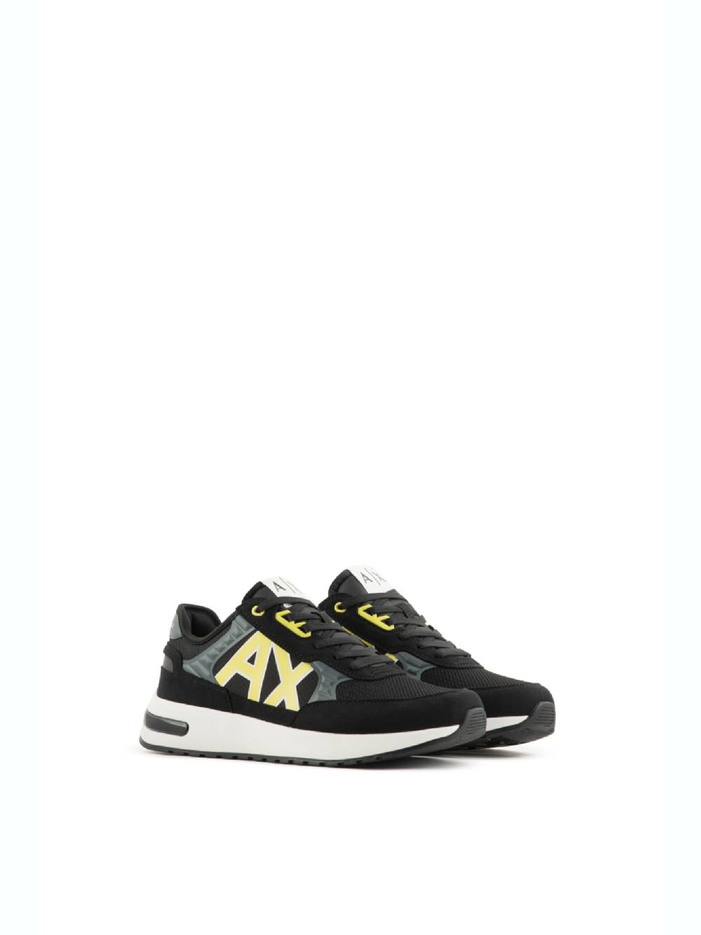 ARMANI EXCHANGE  Sneakers Uomo Armani Exchange Nero con Inserti in Camoscio Outlet