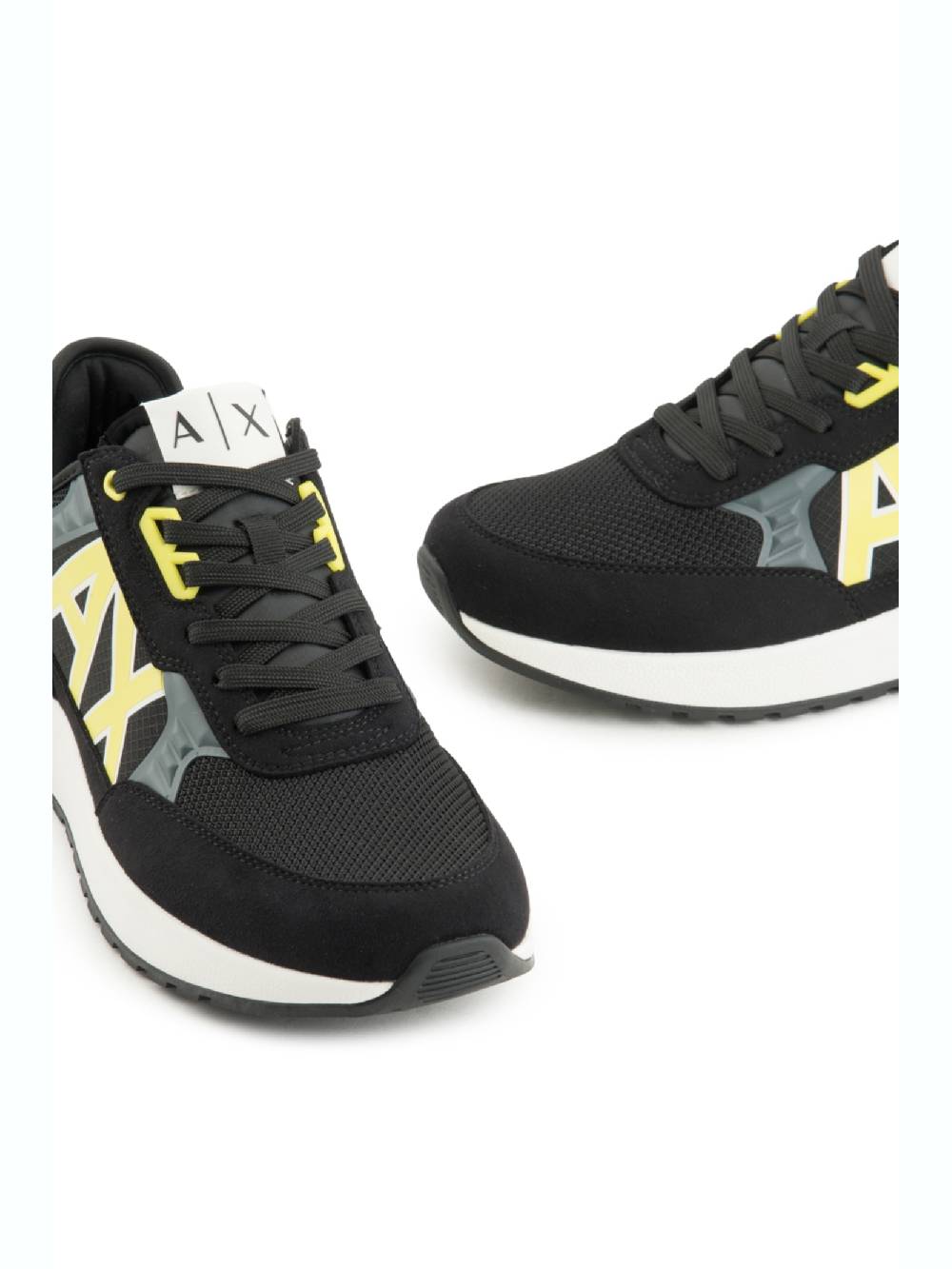 ARMANI EXCHANGE  Sneakers Uomo Armani Exchange Nero con Inserti in Camoscio Outlet