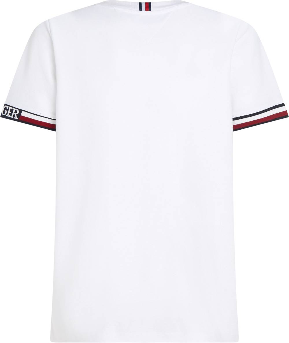 TOMMY HILFIGER  T-Shirt Uomo Tommy Hilfiger Bianca Regular Fit - Misto Cotone Moda