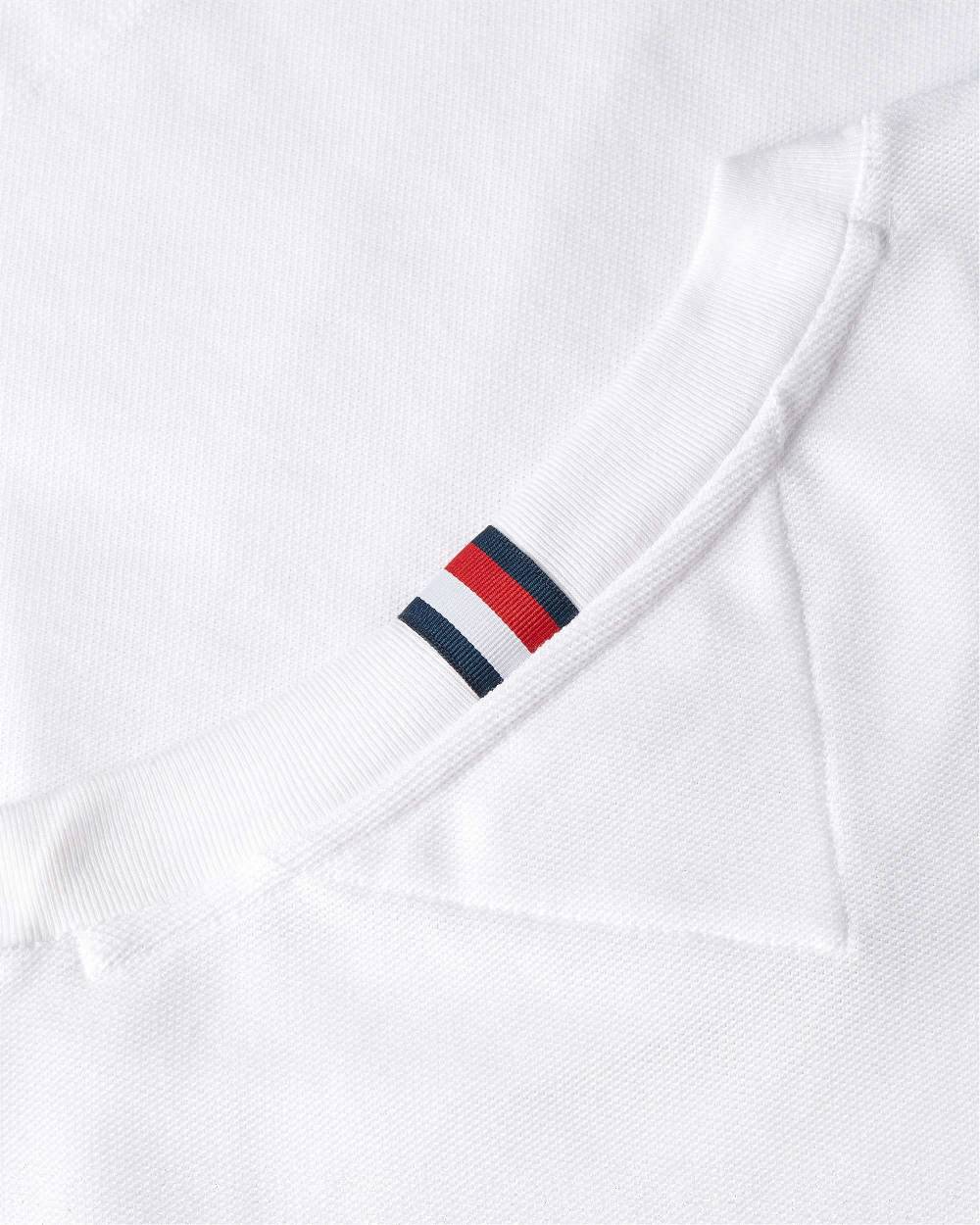 TOMMY HILFIGER  T-Shirt Uomo Tommy Hilfiger Bianca Regular Fit - Misto Cotone Moda