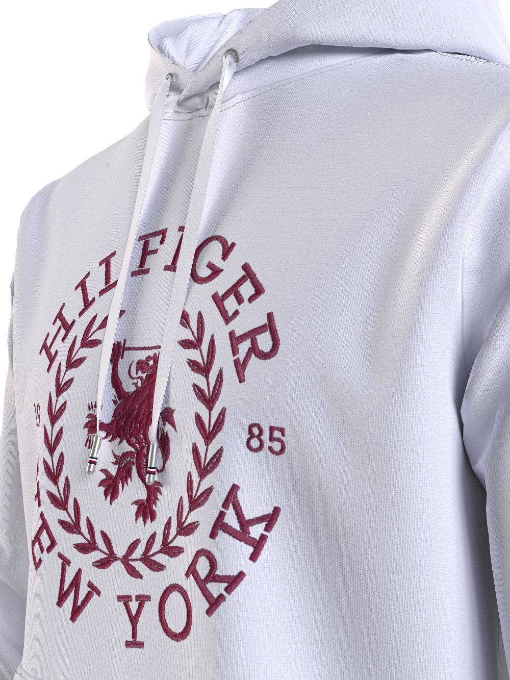 TOMMY HILFIGER  Felpa con Cappuccio Bianca in Cotone da Uomo Tommy Hilfiger 2025