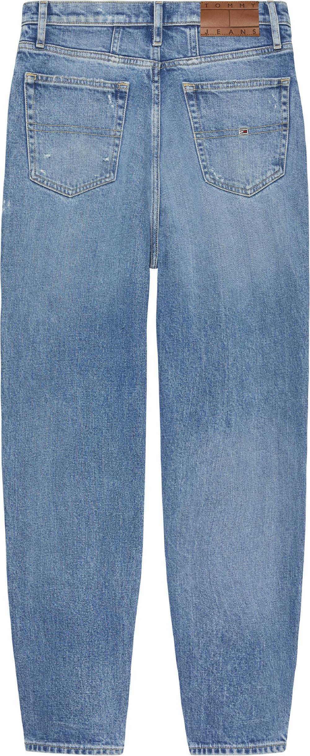TOMMY JEANS  Jeans Mom Tommy in Cotone Elasticizzato Blu da Donna Liquidazione