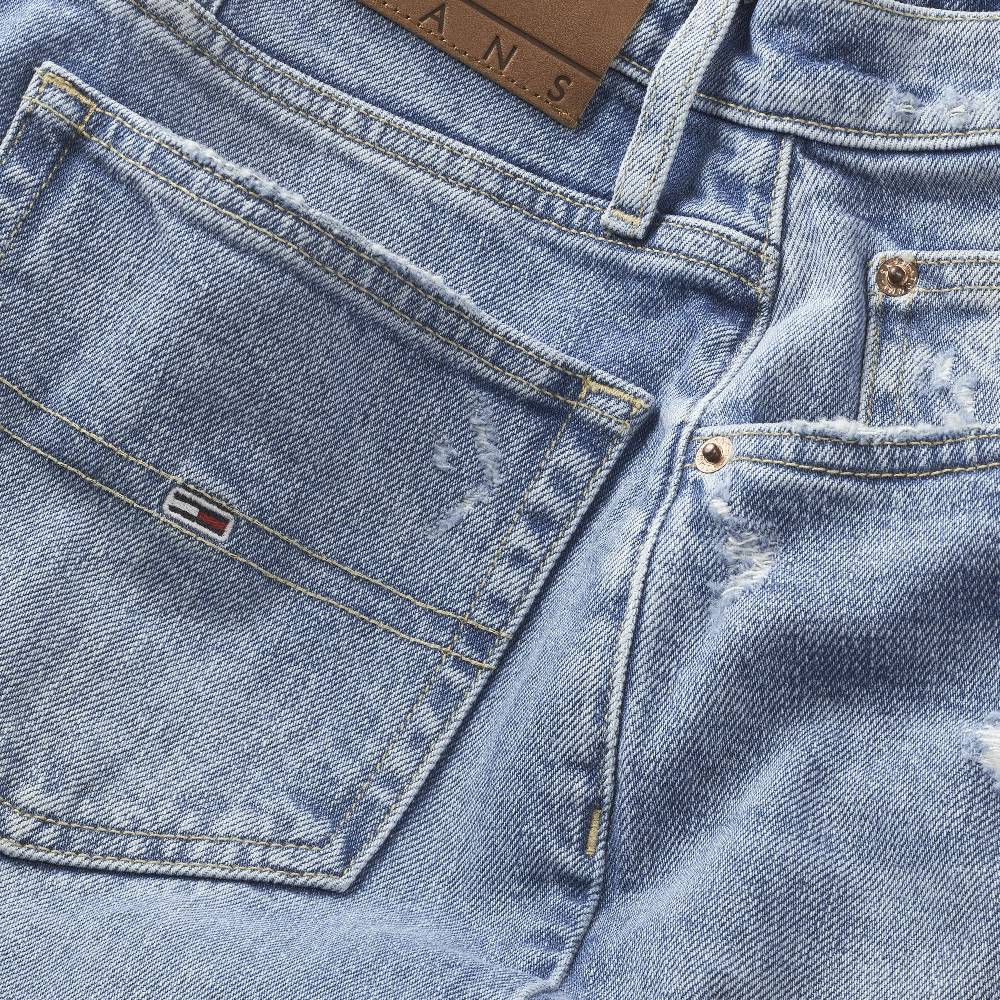 TOMMY JEANS  Jeans Mom Tommy in Cotone Elasticizzato Blu da Donna Liquidazione