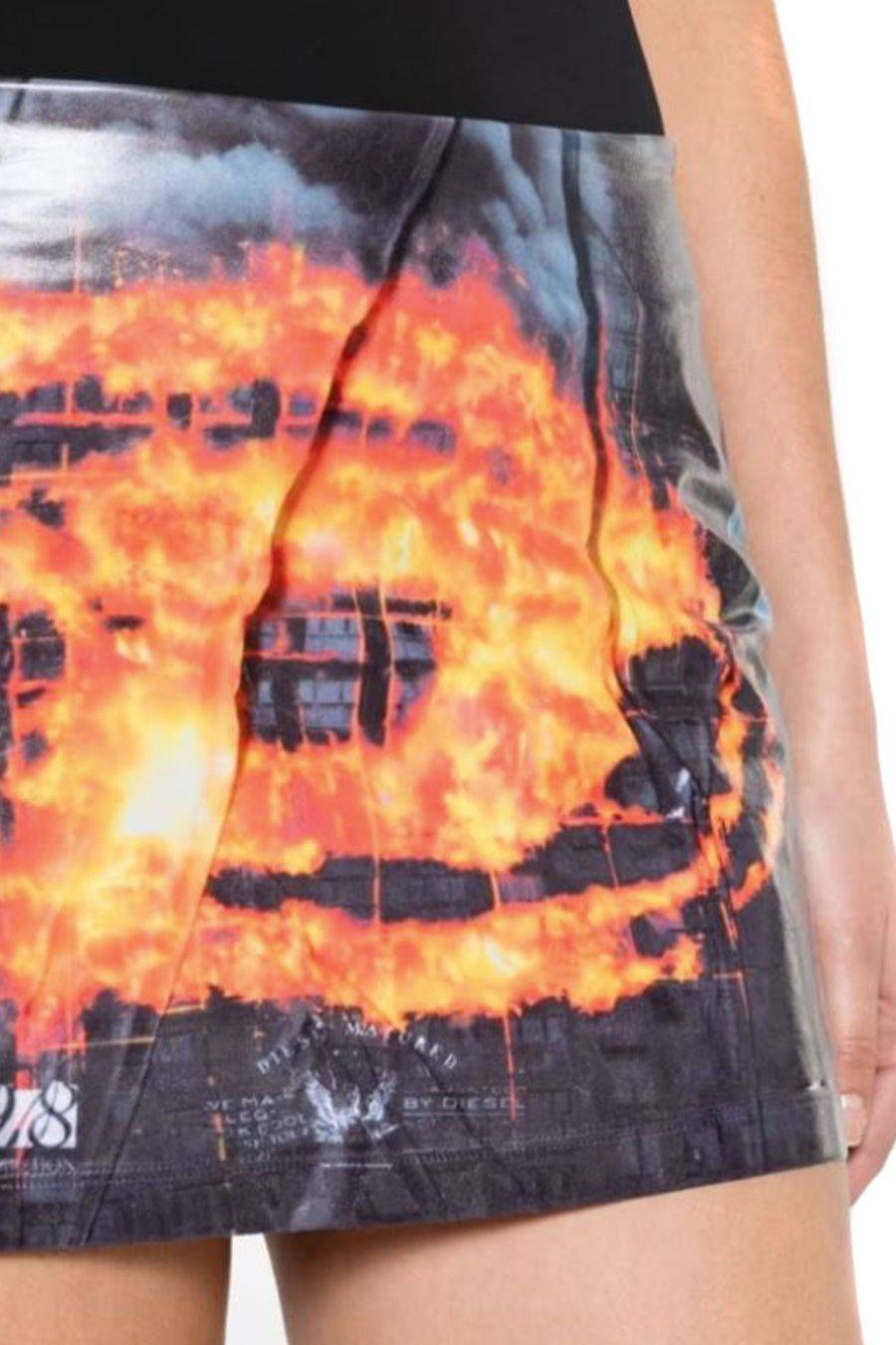 DIESEL  Gonna Piegata Multicolore Diesel - Abbigliamento in Poliestere da Donna Novità