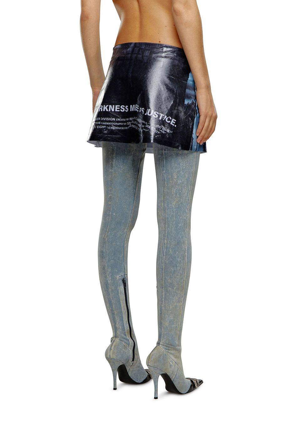 DIESEL  Gonna Piegata Multicolore Diesel - Abbigliamento in Poliestere da Donna Novità