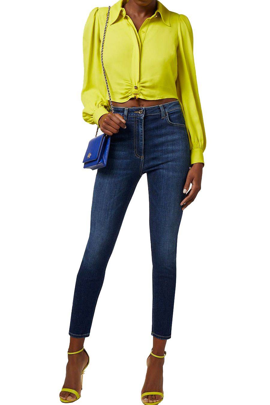 ELISABETTA FRANCHI  Camicia Gialla in Viscosa Elisabetta Franchi Donna Economico