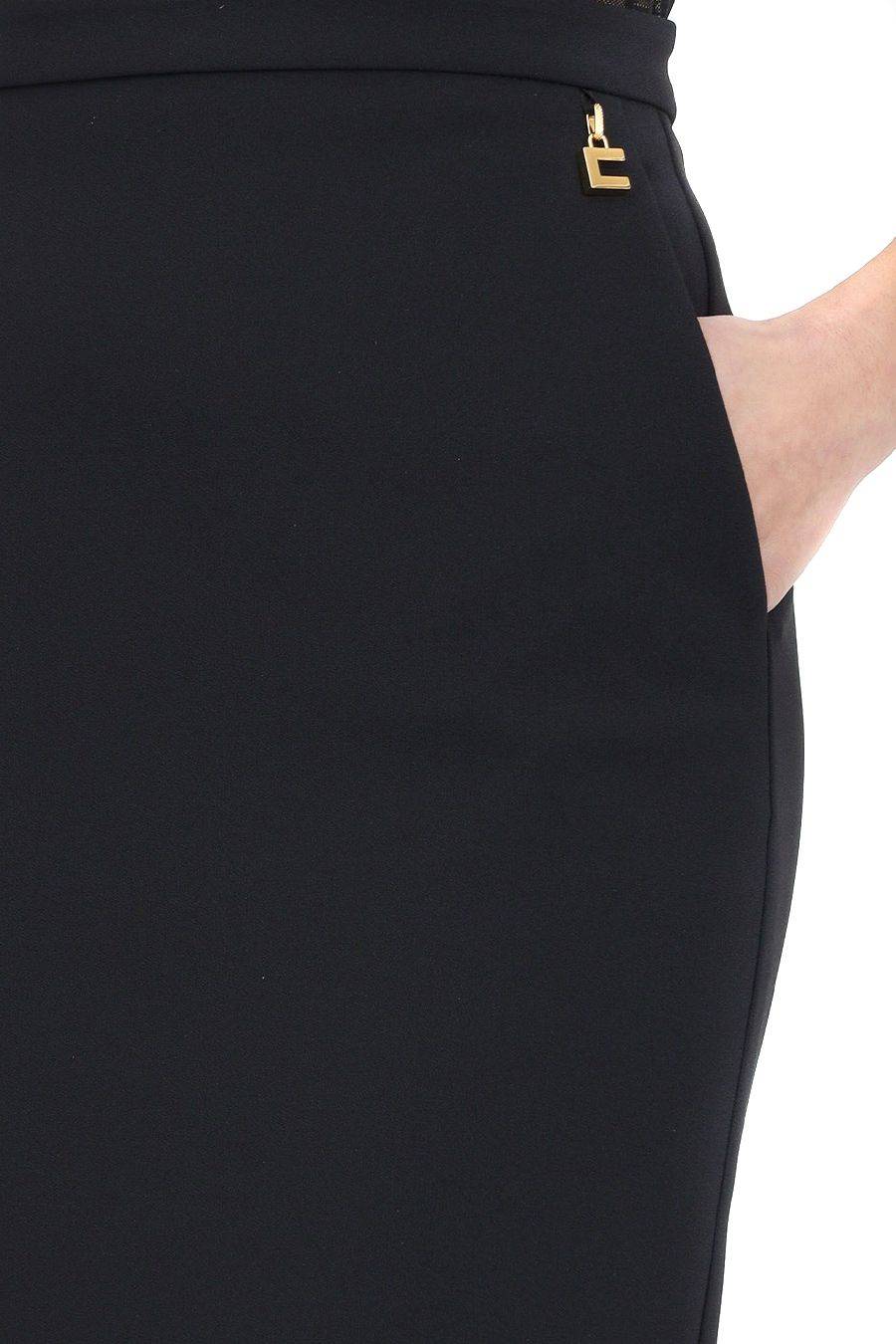 ELISABETTA FRANCHI  Gonna Nera in Poliestere Elisabetta Franchi da Donna Only for today