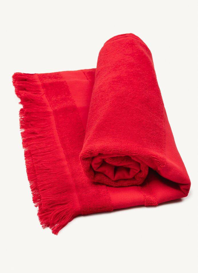 COLMAR  Asciugamano da Spiaggia Rosso in Cotone Unisex Colmar con Frange Saldi