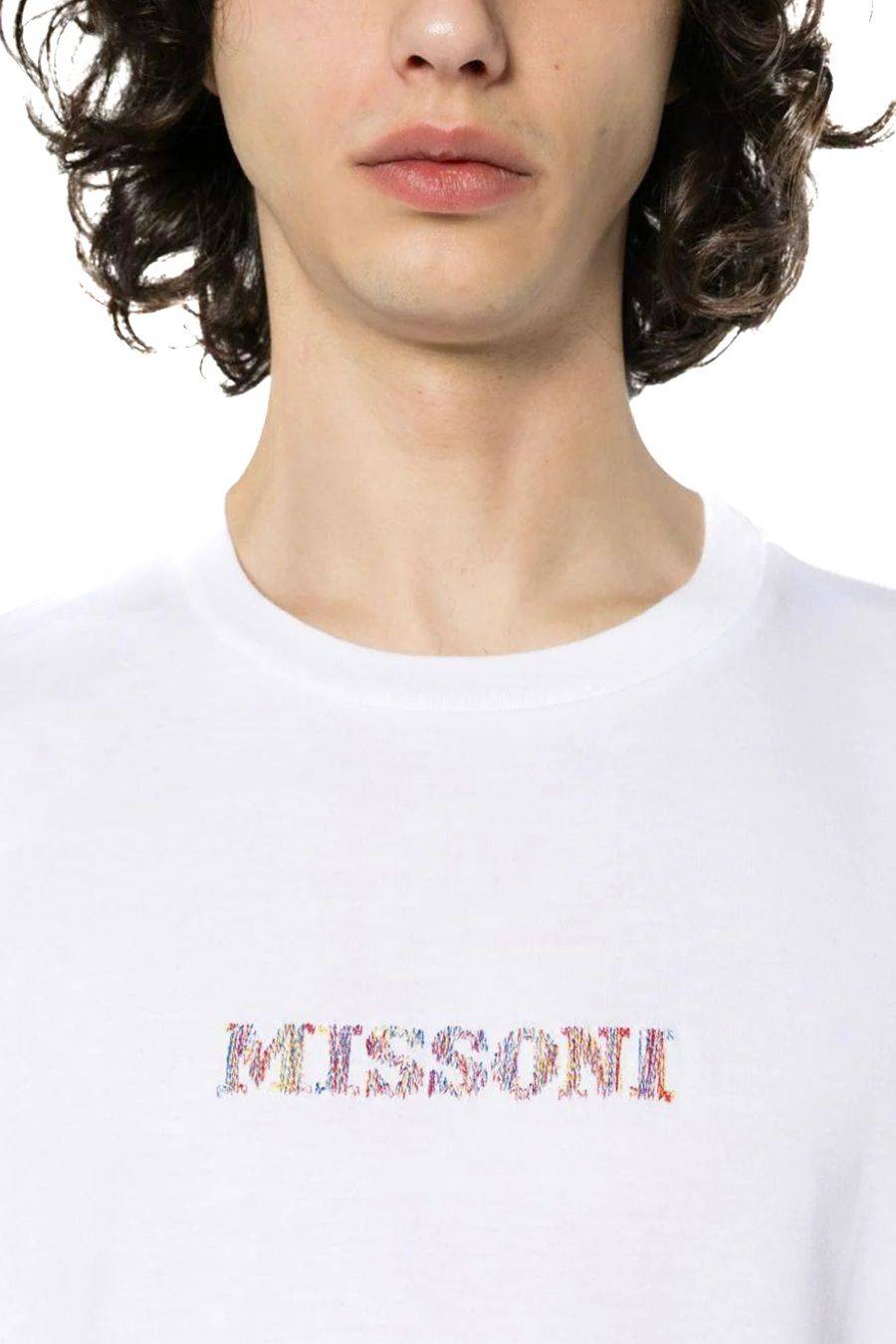 MISSONI  T-Shirt Bianca in Cotone Missoni da Uomo I Più Venduti
