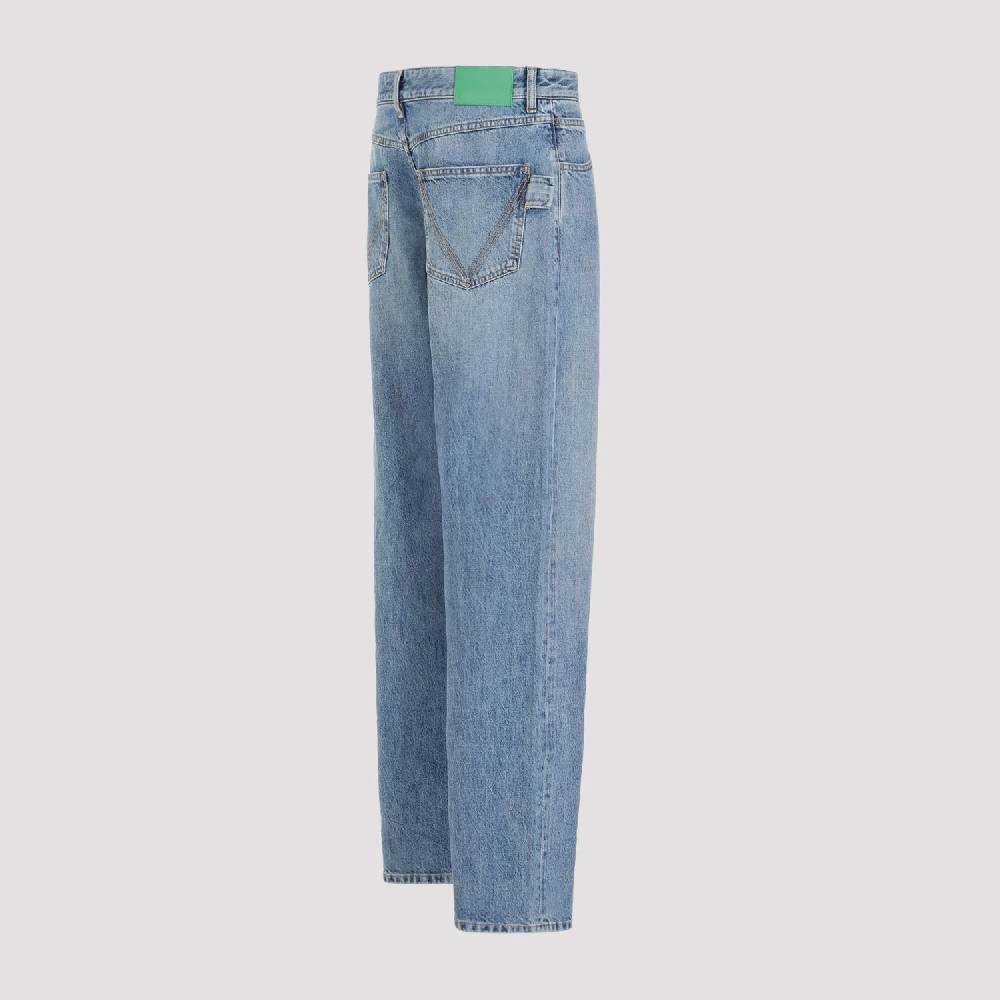 BOTTEGA VENETA  Jeans Dritti in Cotone Blu Medio Uomo Bottega Veneta Vendite Flash