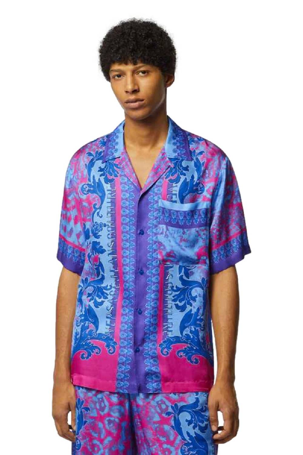 VERSACE JEANS COUTURE  Camicia Uomo Multicolore in Viscosa Versace Jeans Couture 2025