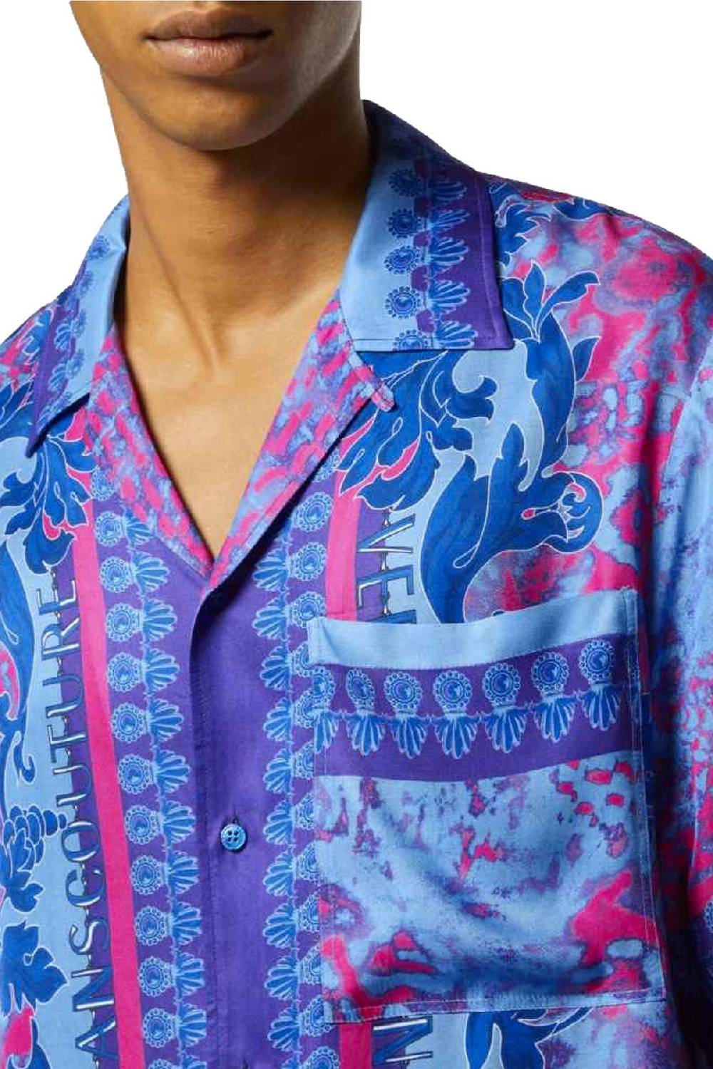 VERSACE JEANS COUTURE  Camicia Uomo Multicolore in Viscosa Versace Jeans Couture 2025