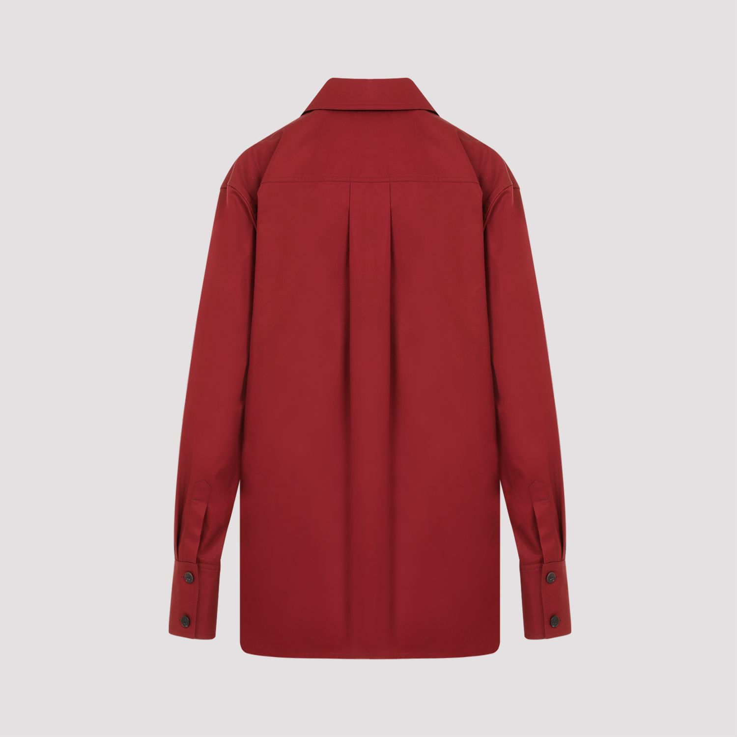 SAINT LAURENT  Camicia Rossa di Cotone Saint Laurent Donna Italy