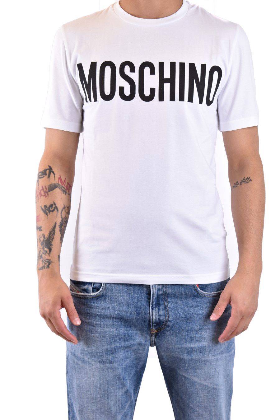 MOSCHINO  Polo Bianca in Cotone da Uomo Moschino A0702 20391001 In Linea