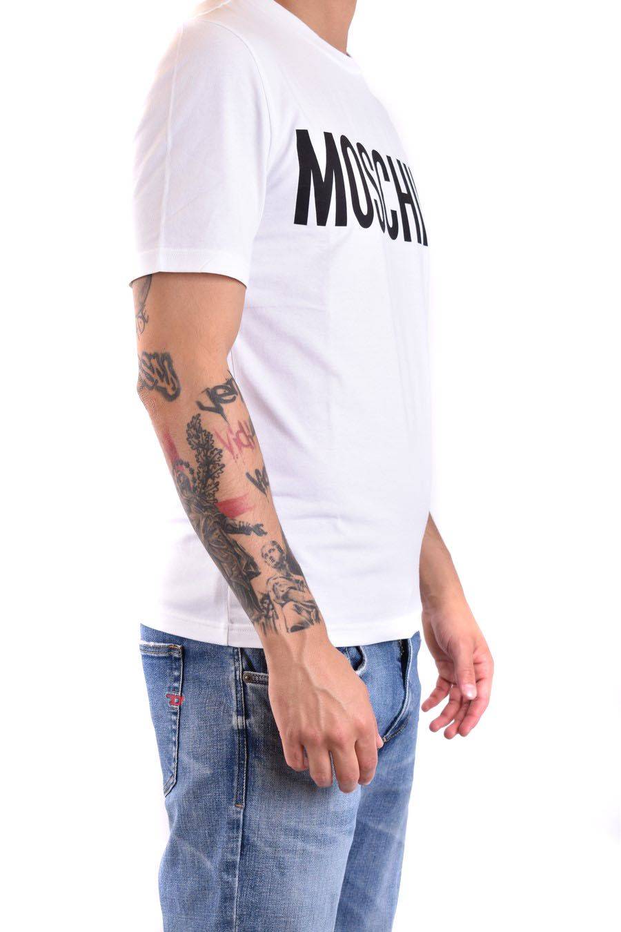 MOSCHINO  Polo Bianca in Cotone da Uomo Moschino A0702 20391001 In Linea