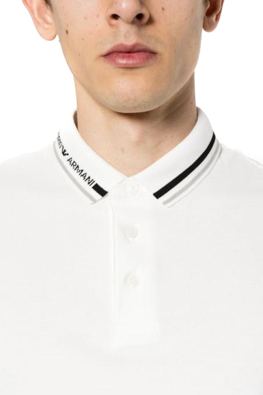 EMPORIO ARMANI  T-Shirt Emporio Armani da Uomo in Cotone Avorio Nuovo