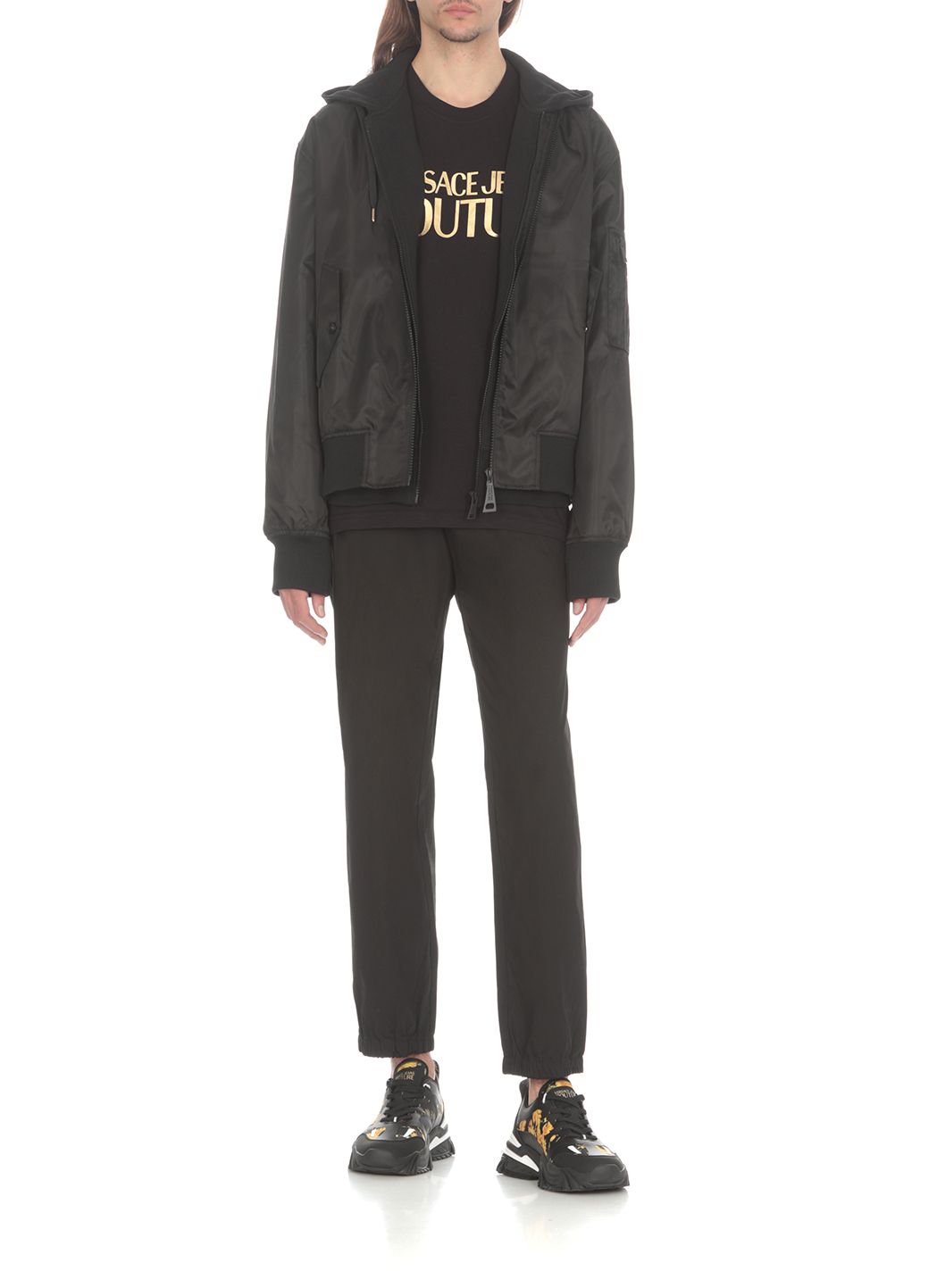 VERSACE JEANS COUTURE  Felpa Versace Jeans Couture in Cotone Nero Uomo Spedizione Gratuita