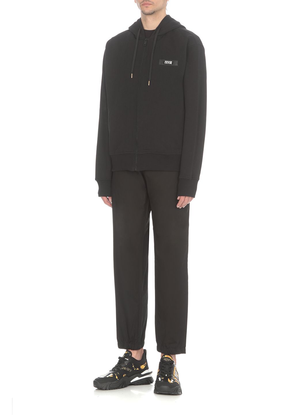 VERSACE JEANS COUTURE  Felpa Versace Jeans Couture in Cotone Nero Uomo Spedizione Gratuita