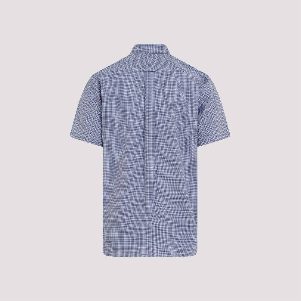 JUNYA WATANABE  Camicia Patchwork Blu in Cotone da Uomo Junya Watanabe Qualità Garantita