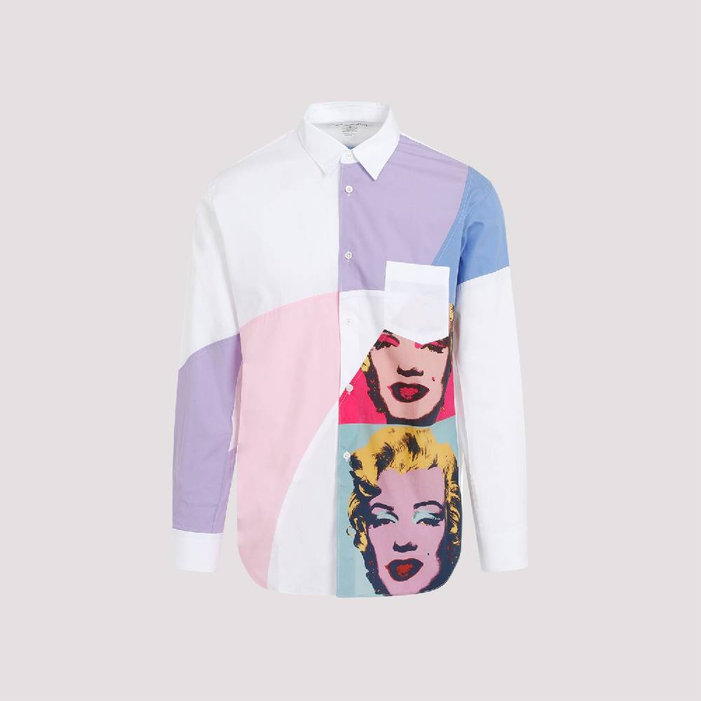 COMME DES GARÇONS SHIRT  Camicia Poplin Patchwork Andy Warhol da Uomo Comme des Garçons Consegna Veloce