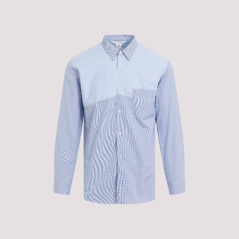 COMME DES GARÇONS SHIRT  Camicia a Righe Blu Cotone Comme Des Garçons Uomo Promozione Limitata