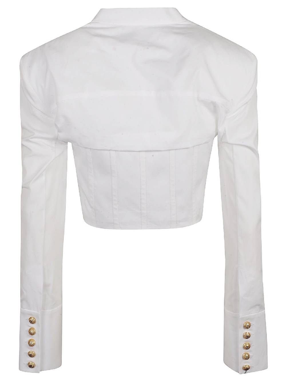BALMAIN  Camicia Corta di Cotone Bianca BALMAIN da Donna Convenienza