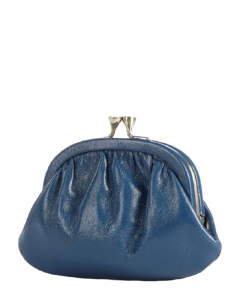 THE BRIDGE  Portamonete Elegante in Pelle Blu di The Bridge Saldi