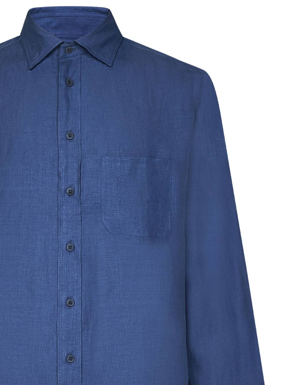 SEASE  Camicia Classica SEASE Blu Reale in Lino da Uomo Vendita Economica