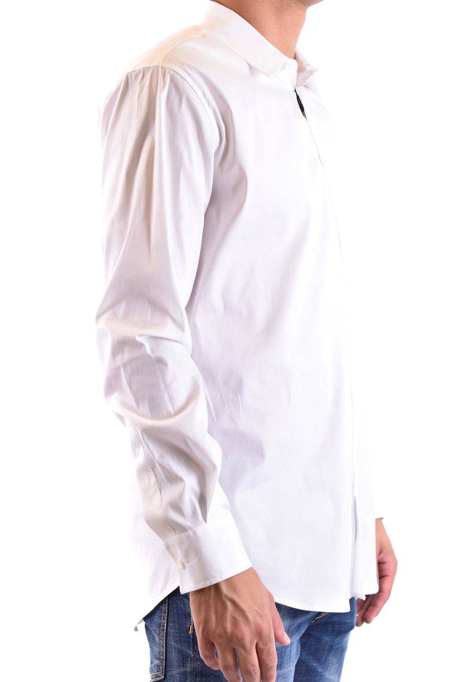 DSQUARED2  Camicia Classica Uomo DSQUARED2 Cotone Bianco Saldi Di Fabbrica