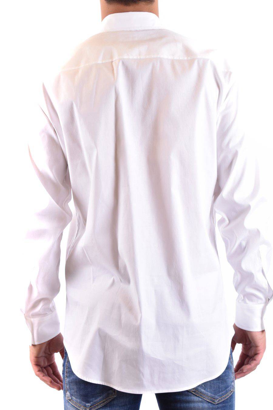 DSQUARED2  Camicia Classica Uomo DSQUARED2 Cotone Bianco Saldi Di Fabbrica