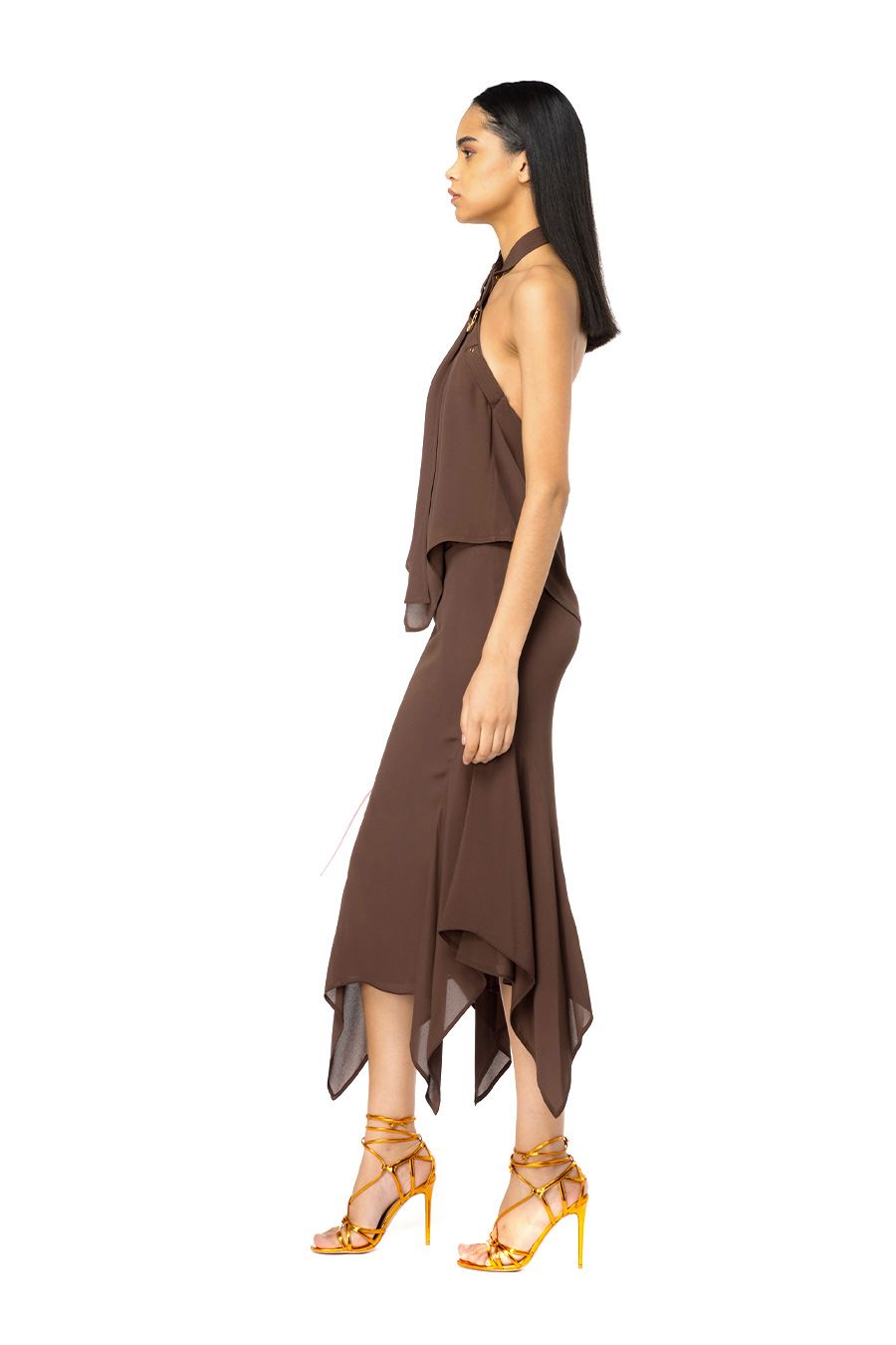 PINKO  Gonna Marrone in Poliestere PINKO da Donna Italia