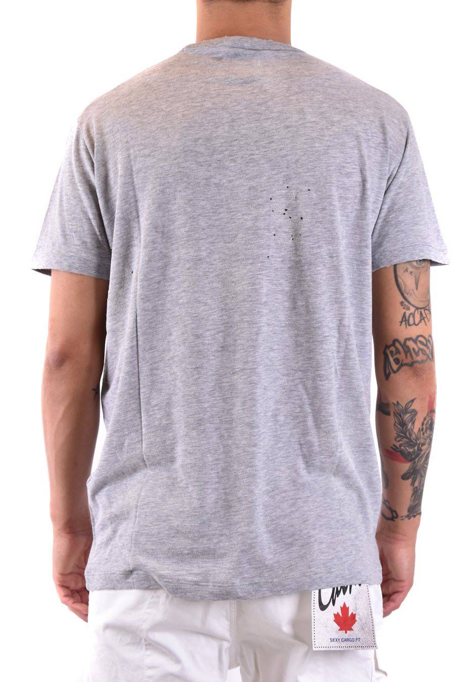 DSQUARED2  Polo Grigia in Cotone Uomo DSQUARED2 In Linea