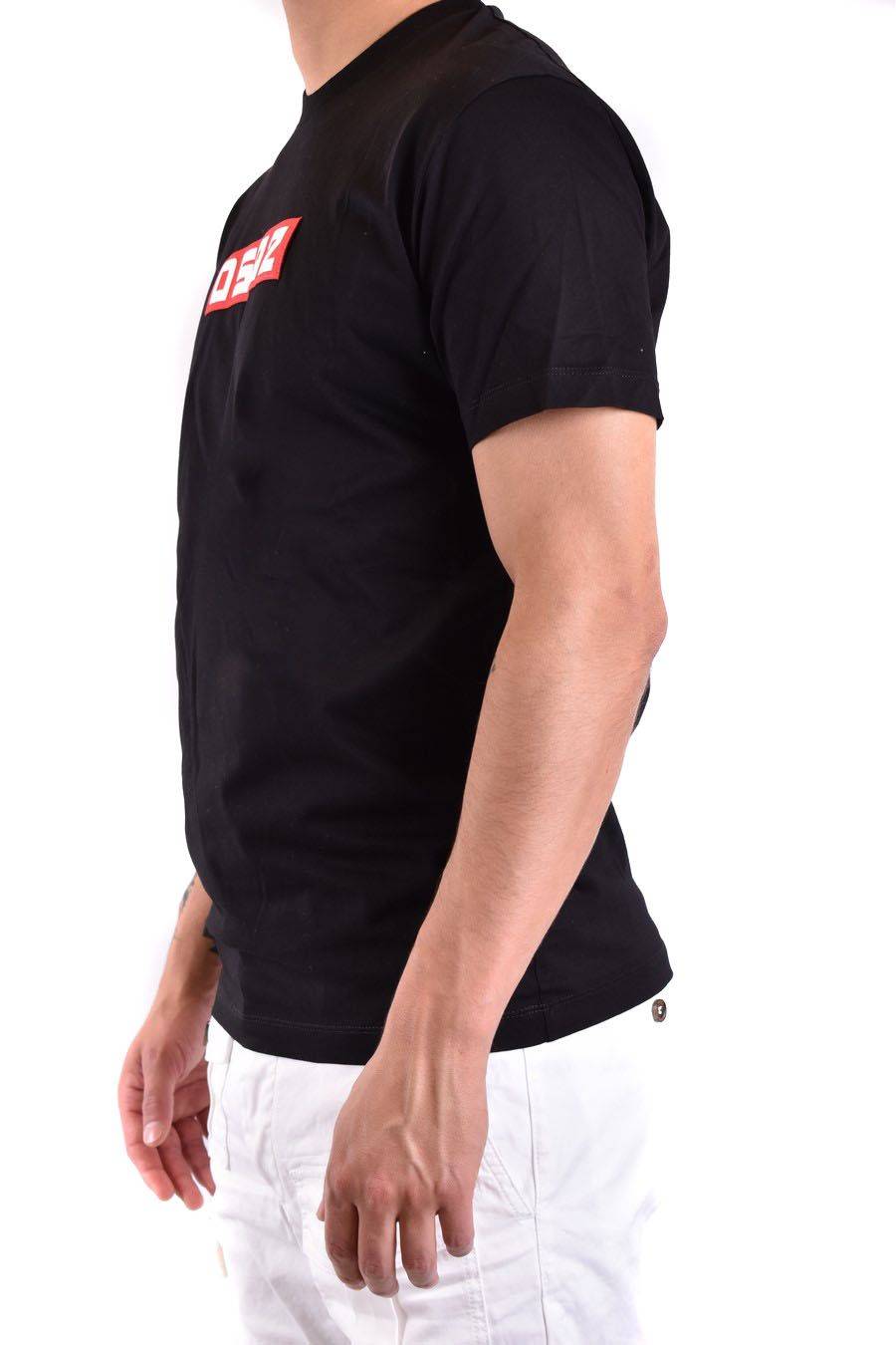 DSQUARED2  T-Shirt Nera in Cotone DSQUARED2 S74GD1223 Qualità
