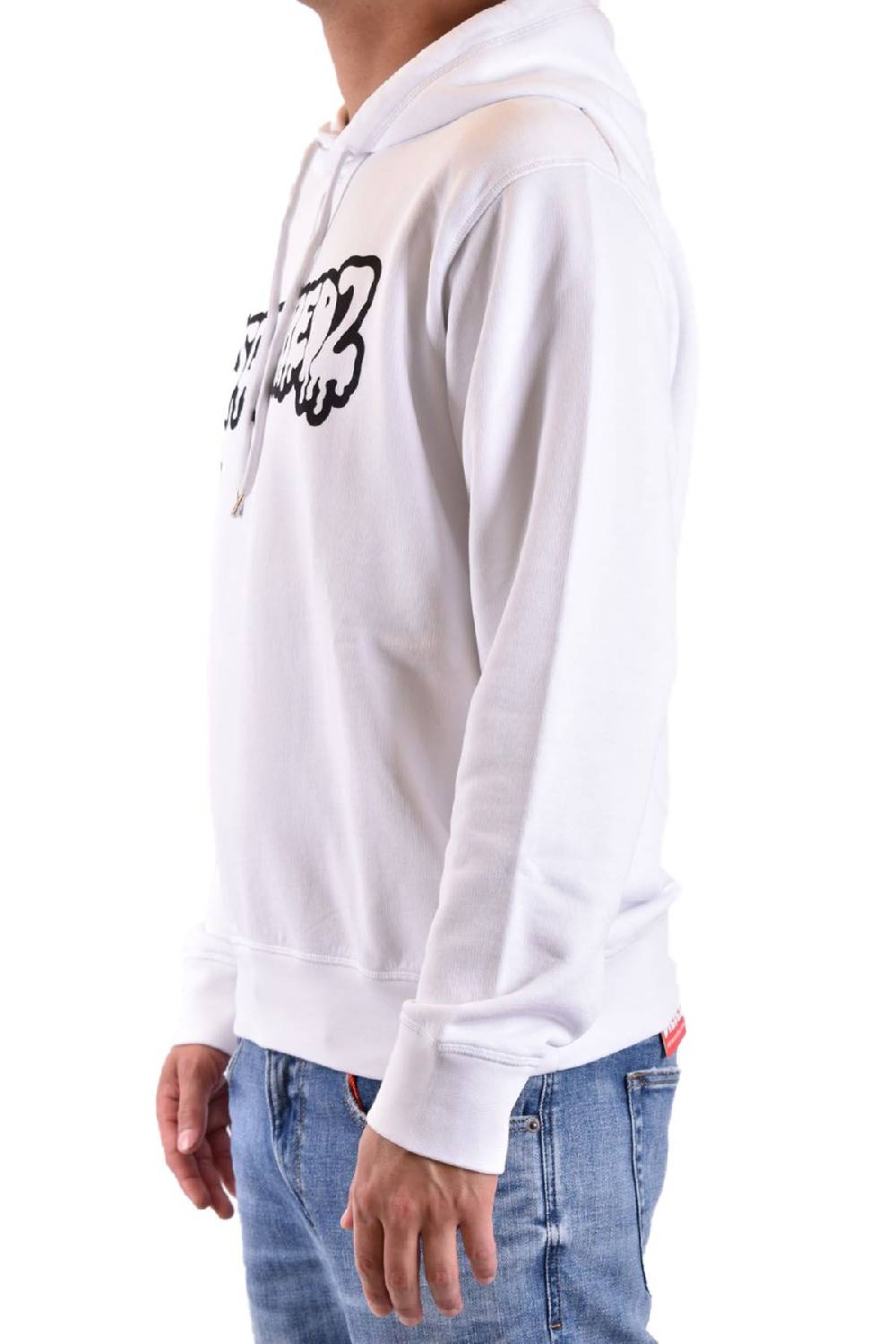 DSQUARED2  Felpa di Cotone Bianca da Uomo DSQUARED2 S74GU0754 Vendita