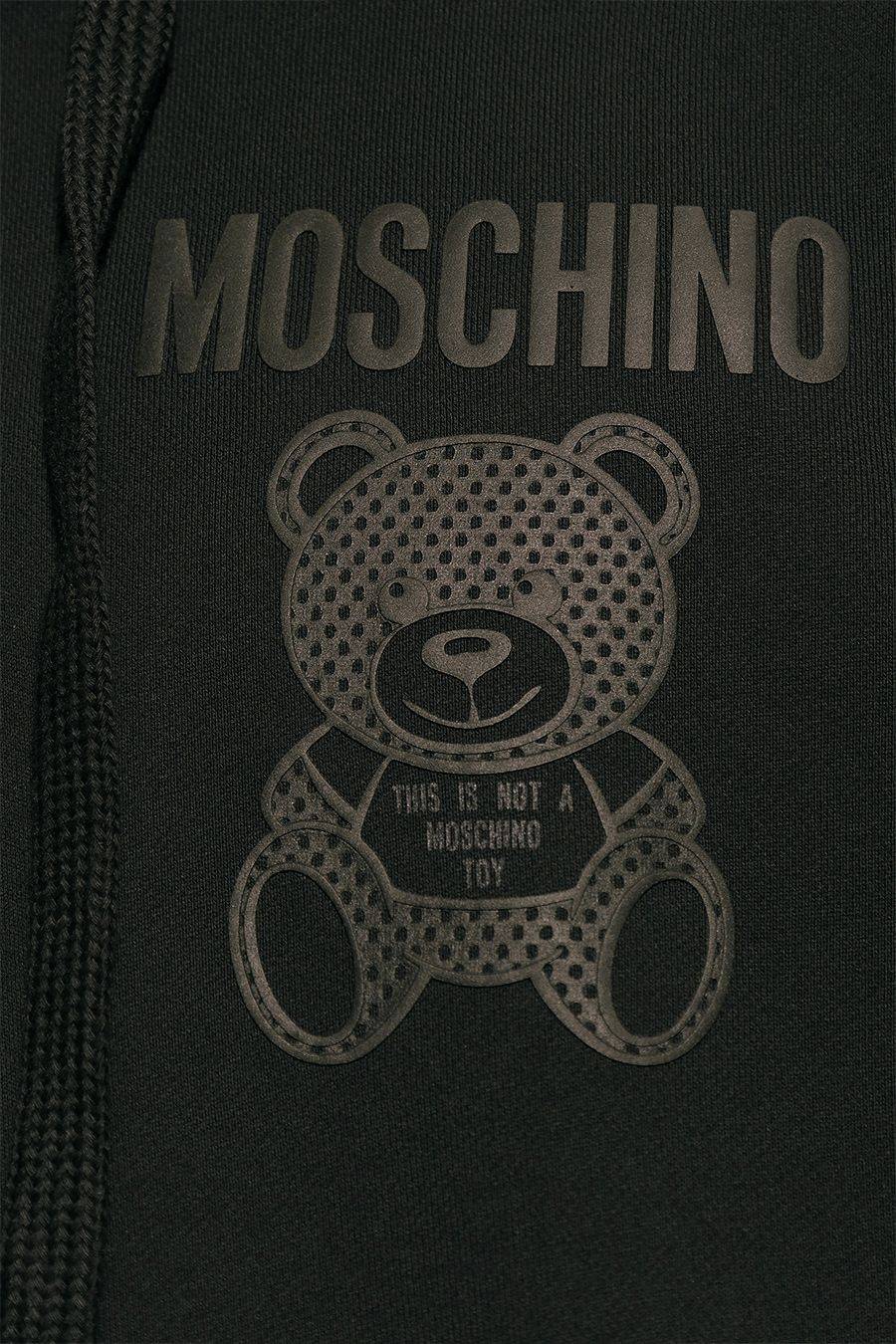 MOSCHINO  Felpa di Cotone Nero Uomo Moschino V1727 Promozione