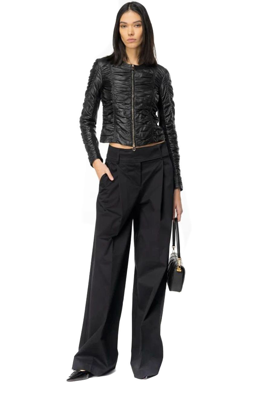 PINKO  Pantaloni Stretch Cotone Nero Donna PINKO Soddisfazione Garantita