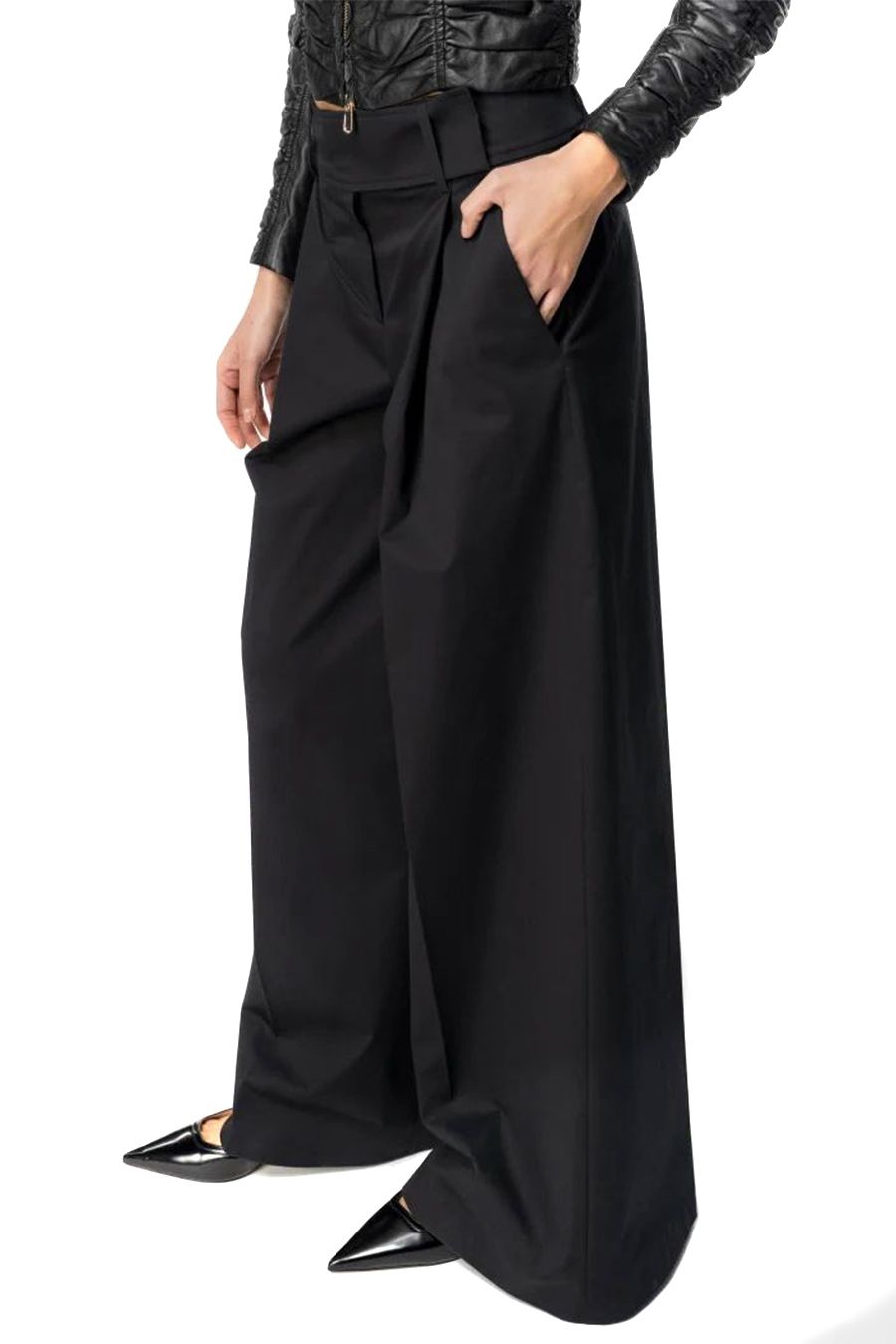 PINKO  Pantaloni Stretch Cotone Nero Donna PINKO Soddisfazione Garantita