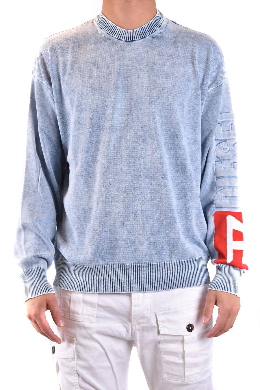 DIESEL  Maglione Diesel Blu Cielo in Cotone 100% Uomo Black Friday