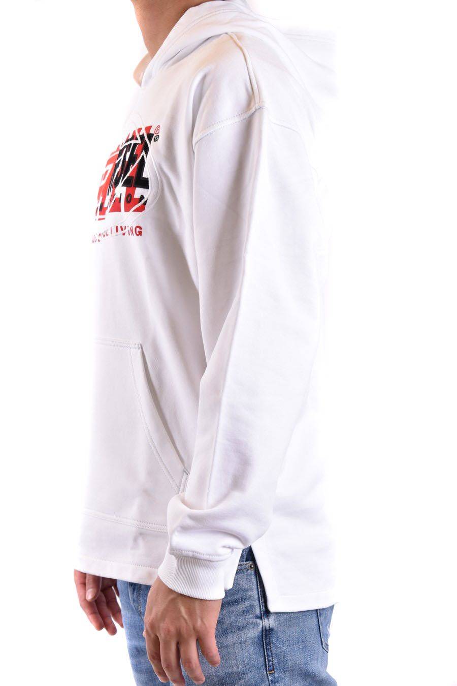 DIESEL  Felpa di Cotone Bianca Uomo DIESEL A12153 0IAJH100 Cyber Monday