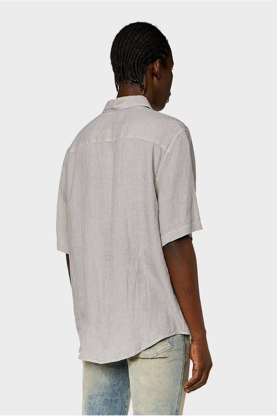DIESEL  Camicia Uomo Diesel Cotone Bianco A12854 Offerta Pasqua
