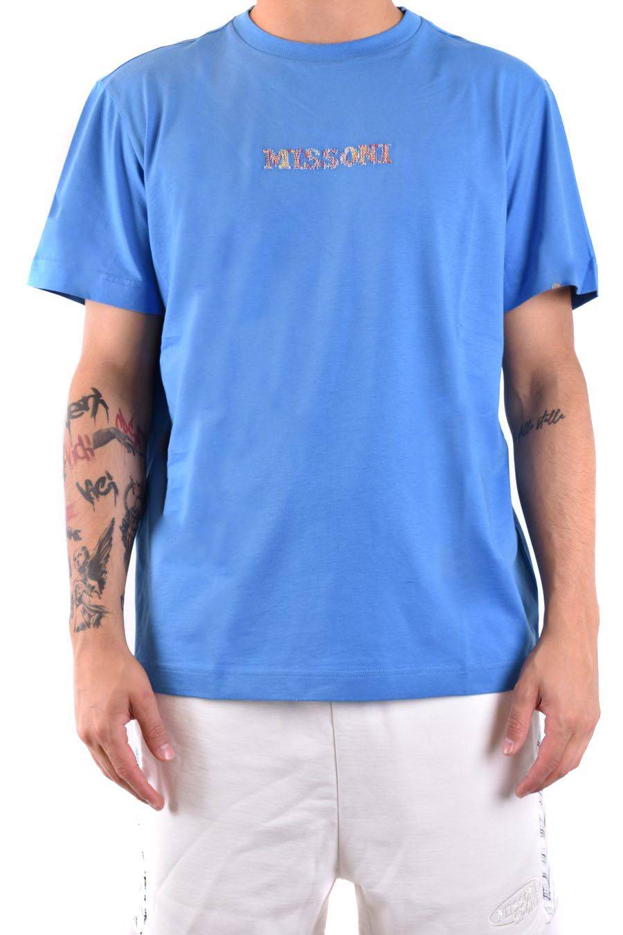 MISSONI  Polo Blu in Cotone da Uomo - MISSONI UC24SL01-BJ00C7S72E9 Offerta Anniversario
