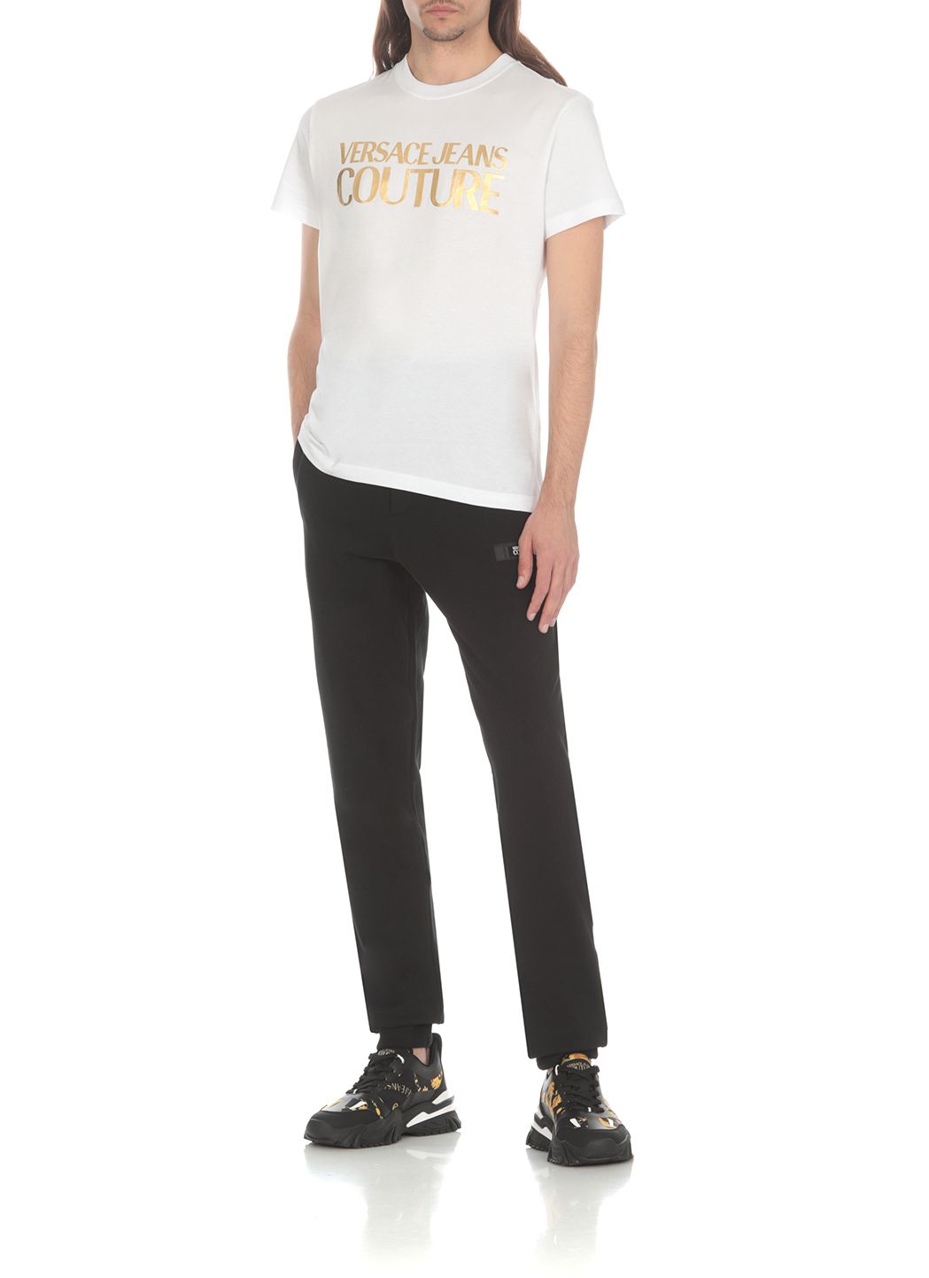 VERSACE JEANS COUTURE  Pantaloni da Uomo Versace Jeans Couture in Cotone Nero Smaltimento dello stoccaggio