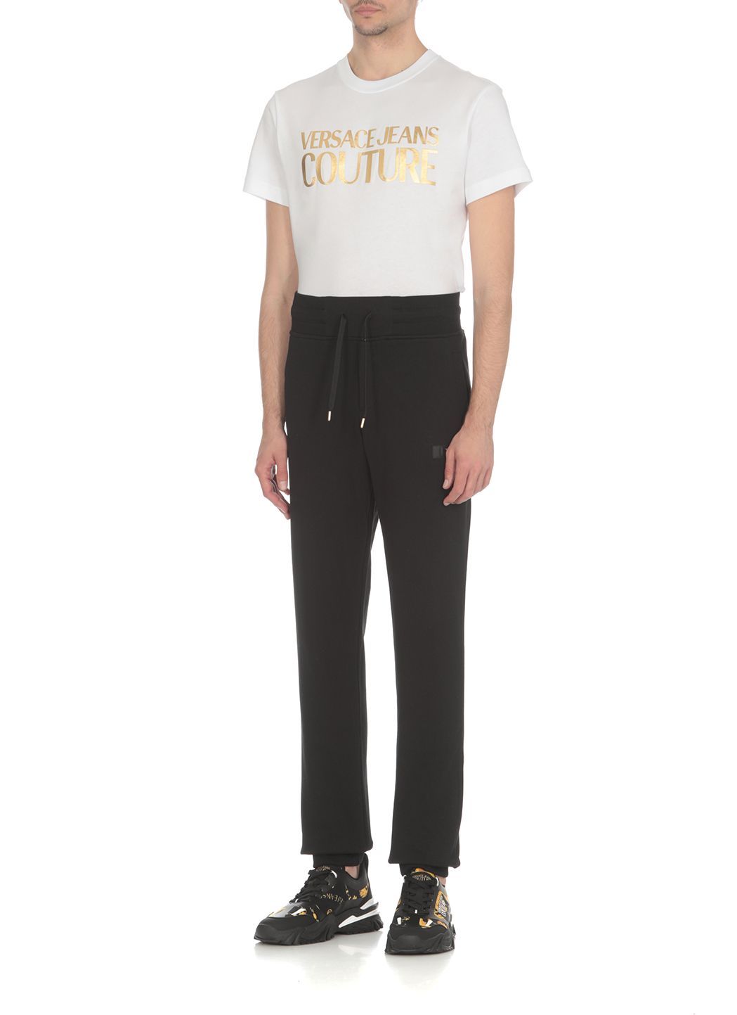 VERSACE JEANS COUTURE  Pantaloni da Uomo Versace Jeans Couture in Cotone Nero Smaltimento dello stoccaggio