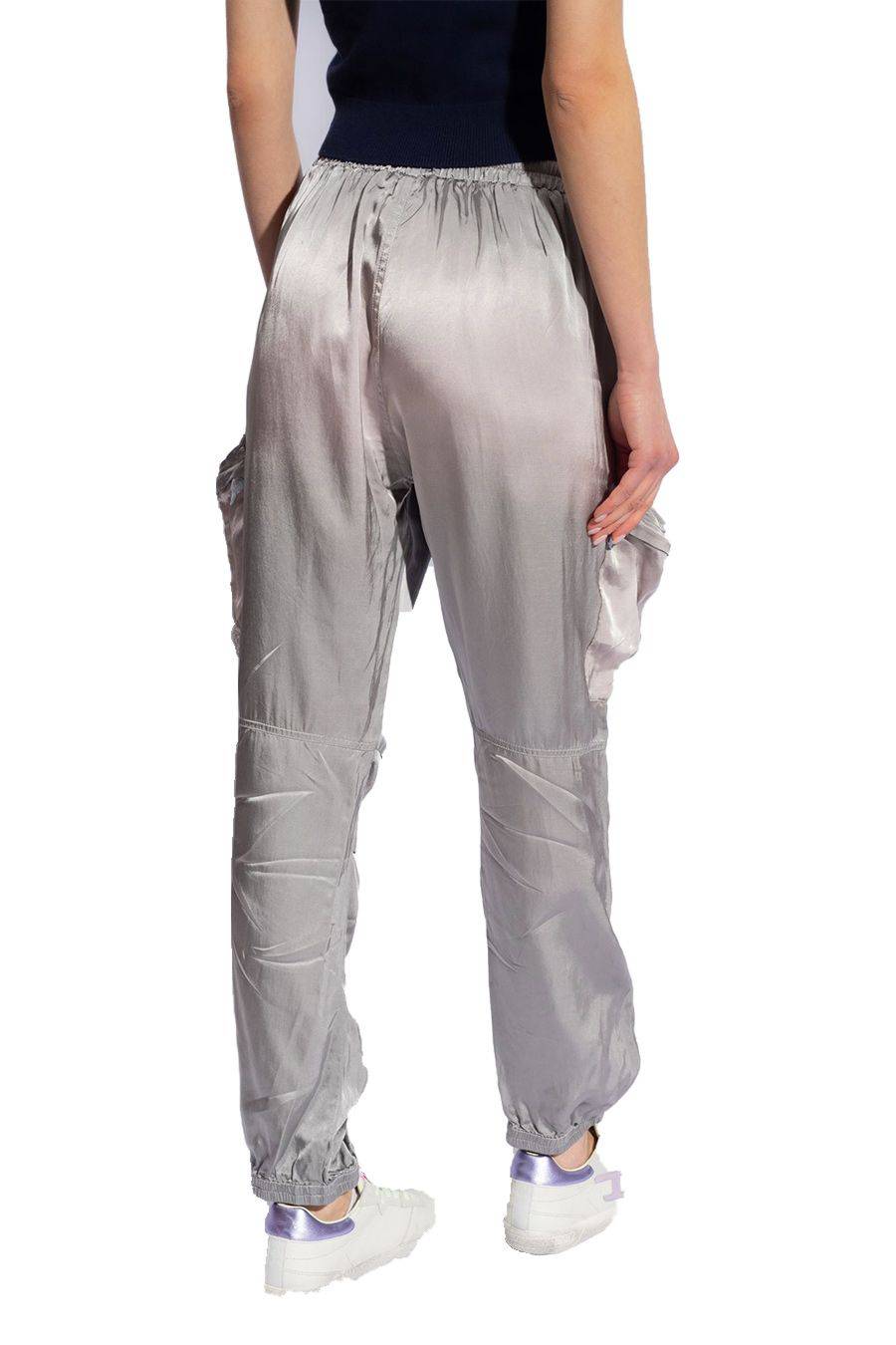 DIESEL  Pantaloni Donna Diesel Argento in Poliestere A12841 Offerta temporanea