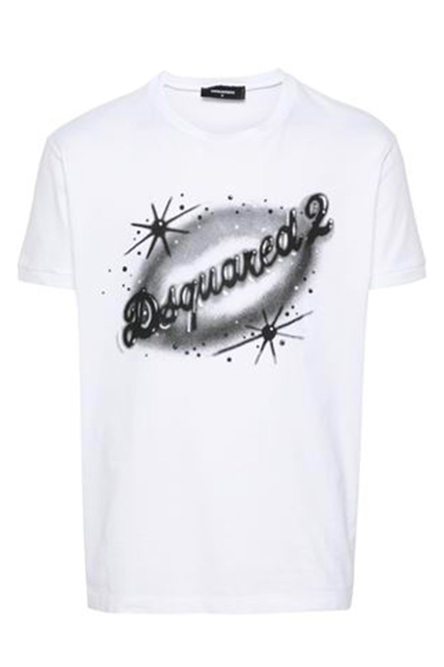 DSQUARED2  T-Shirt da Uomo DSQUARED2 in Cotone Bianco Lightning offer
