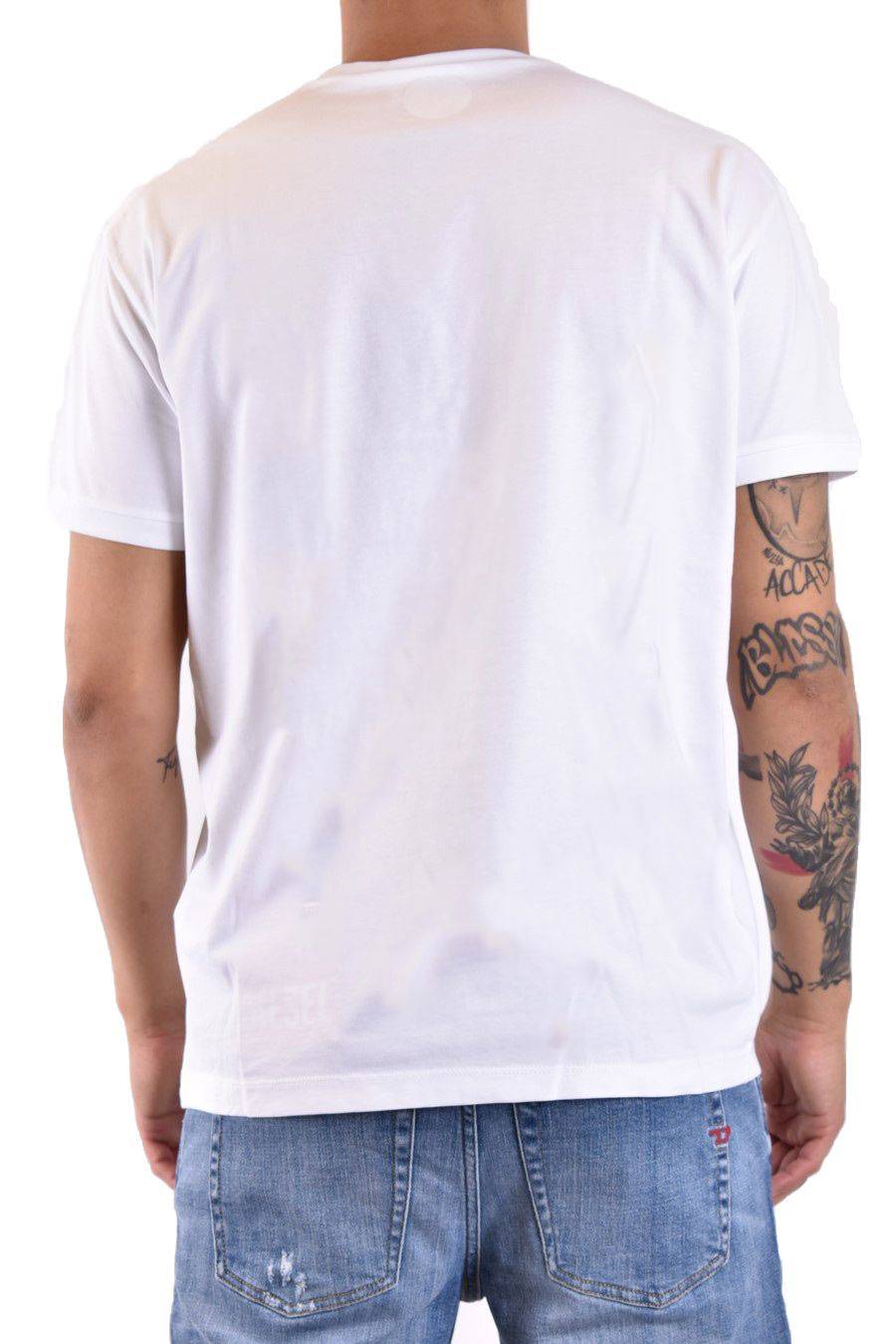 DSQUARED2  T-Shirt da Uomo DSQUARED2 in Cotone Bianco Lightning offer